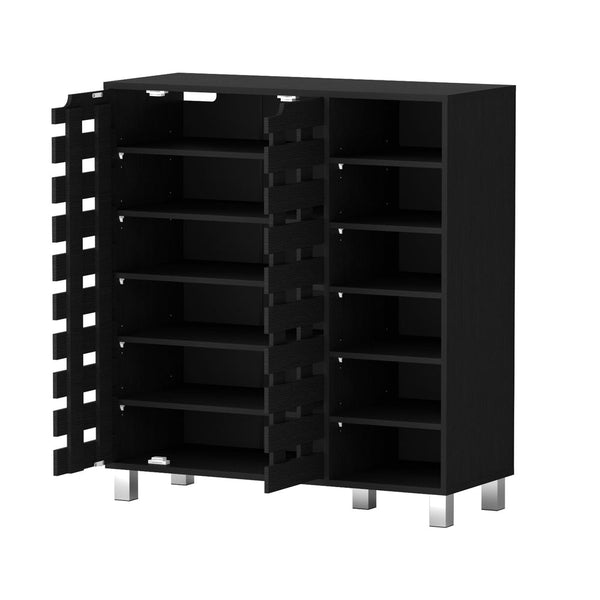 Artiss Shoe Rack Cabinet 6 Tier Storage Shelf Black Shoe Racks