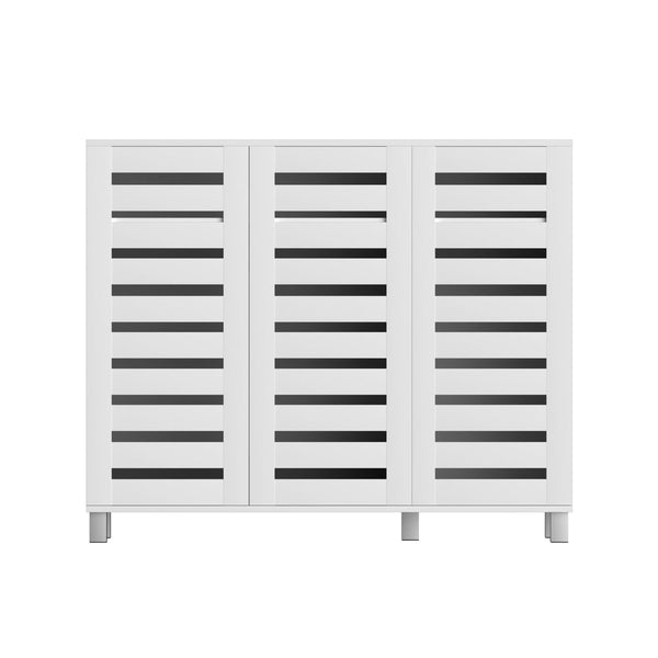 Artiss Shoe Rack Cabinet 30 Pairs Adjustable Shelf White Shoe Racks