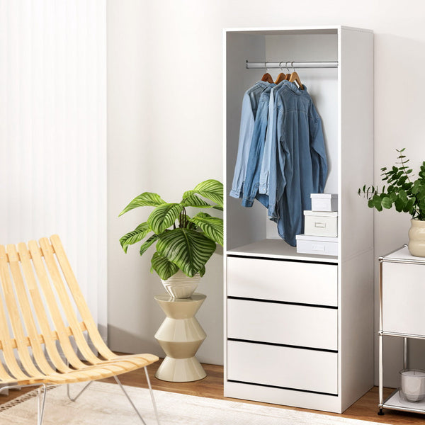 Artiss Wardrobe Clothes Closet Storage Organiser For Home And Garden White Closet Organisers