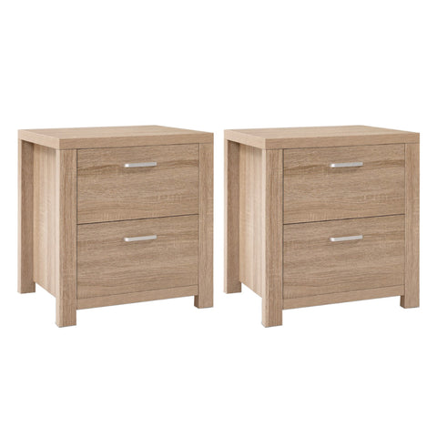 Artiss 2X Bedside Table Drawers Maxi Pine Bedside Tables
