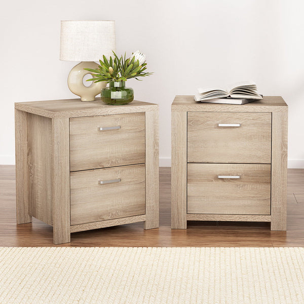 Artiss 2X Bedside Table Drawers Maxi Pine Bedside Tables
