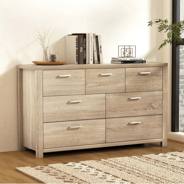 Artiss 7 Chest Of Drawers Maxi Pine Dressers & Chests Of Drawers