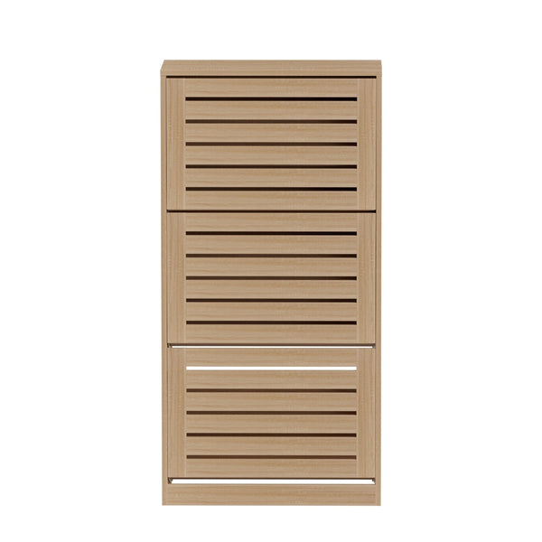 Artiss Shoe Cabinet Storage Drawer 45 Pairs Pine Shoe Cabinets