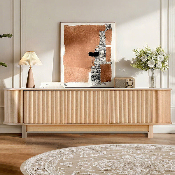 Artiss Tv Unit Entertainment Storage Cabinet 160Cm Pine Tv Stands & Entertainment Units