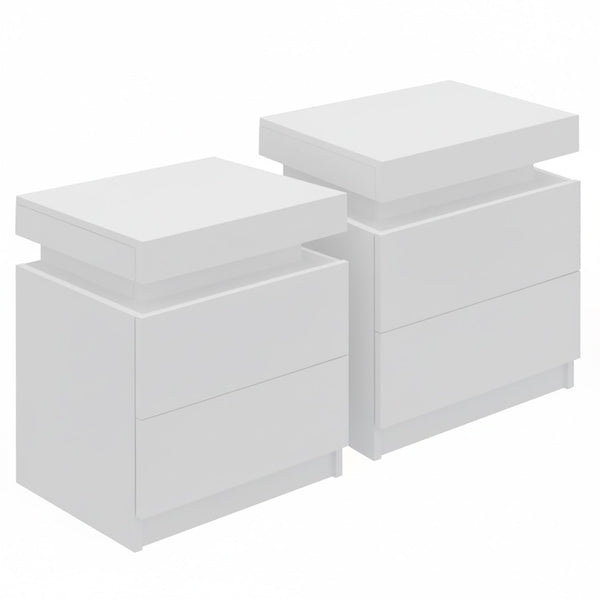 Artiss 2X Bedside Table Drawers Lift Up Storage White Bedside Tables