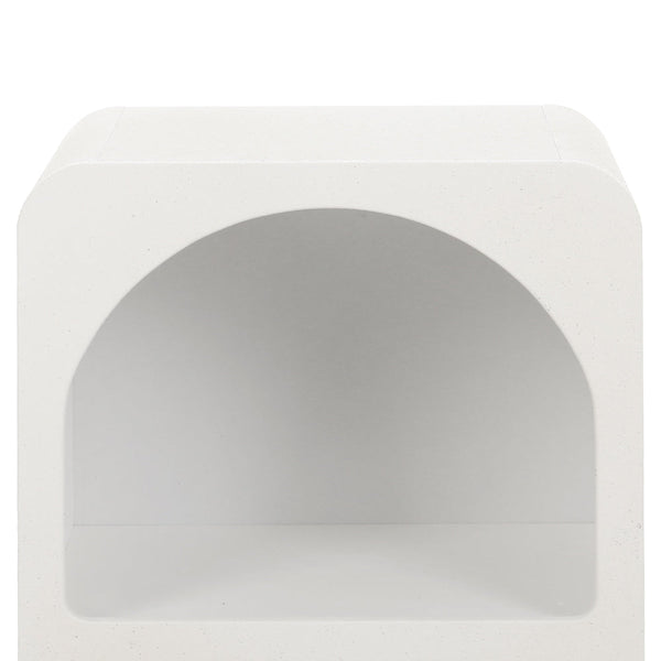 Artiss Bedside Table Shelves Side End Storage Nightstand White Arched Bedside Tables