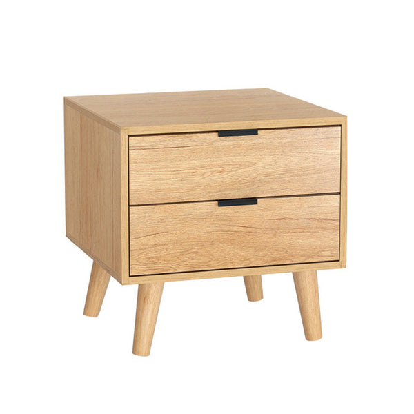 Artiss Bedside Table 2 Drawers Pine Bedside Tables