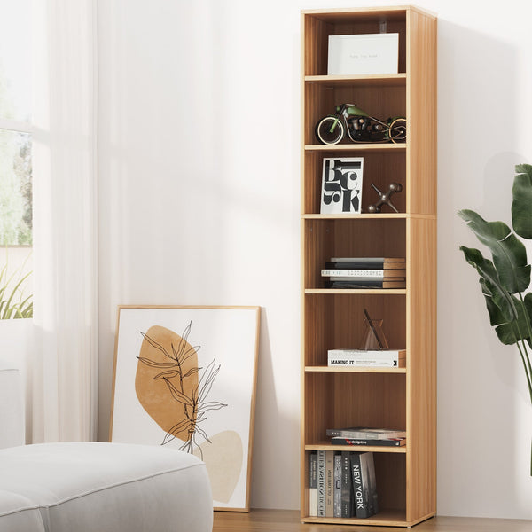 Artiss Bookshelf 7 Tiers Milo Pine Bookshelves