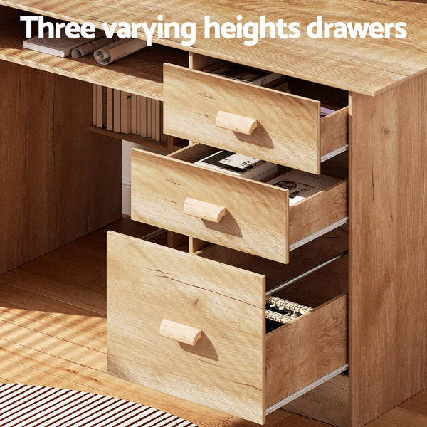 Artiss Computer Desk Office Study Desks Table Shelf Drawer Home Office Desks