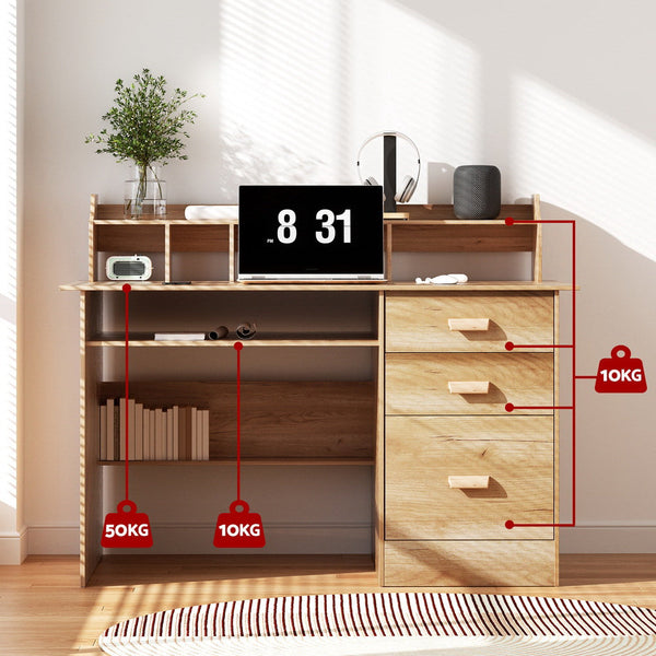 Artiss Computer Desk Office Study Desks Table Shelf Drawer Home Office Desks