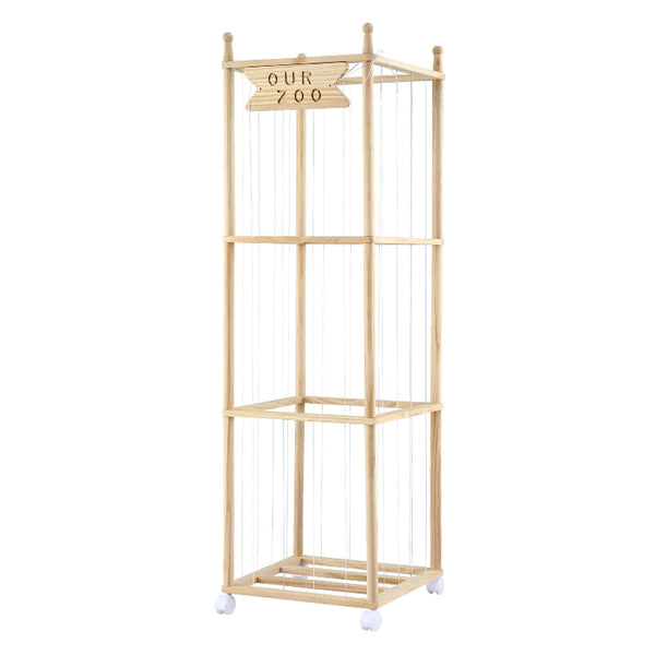 Keezistuffed Animal Toy Storage Holder With Wheels Natural Toy Boxes