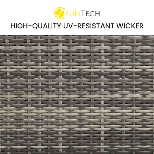 Rattan 1 Piece Outdoor Wicker Coffee Table Grey Coffee Tables