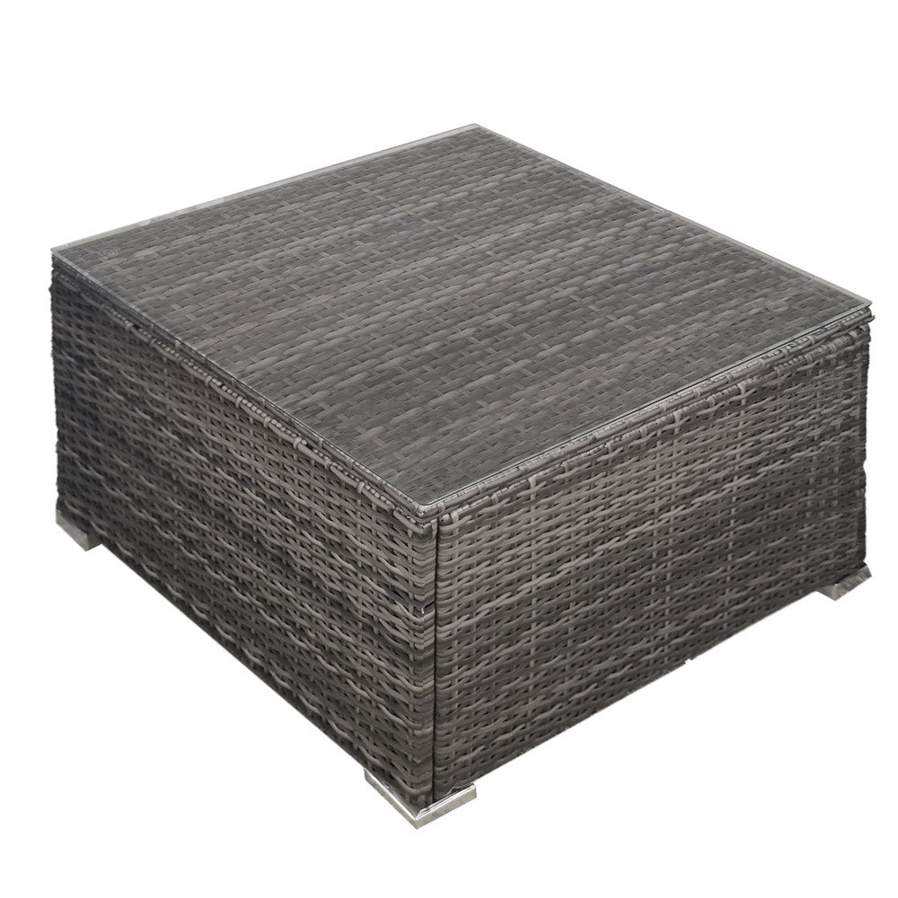 Rattan 1 Piece Outdoor Wicker Coffee Table Grey Coffee Tables