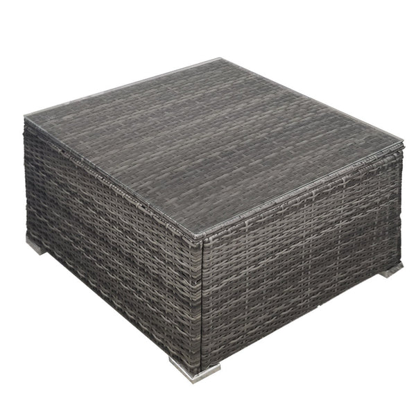 Rattan 1 Piece Outdoor Wicker Coffee Table Grey Coffee Tables