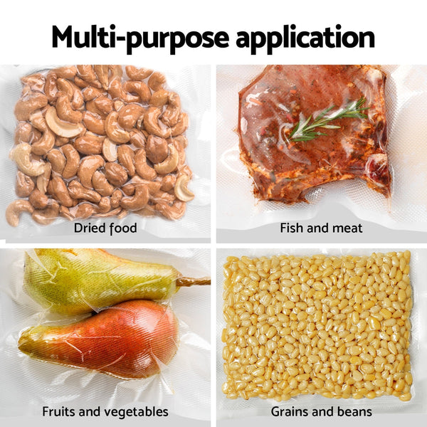 Devanti Food Vacuum Sealer Machine Auto Cutter 5 Modes Storage Bags 4 Rolls Vacuum Sealers