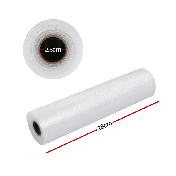 2 Rolls Food Vacuum Sealer Bags Storage Saver Heat Sealing Bag Pack 28Cmx6m Vacuum Sealers