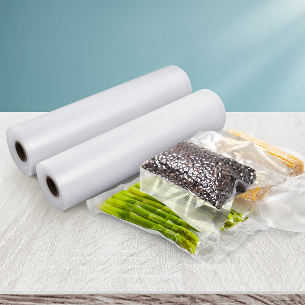 2 Rolls Food Vacuum Sealer Bags Storage Saver Heat Sealing Bag Pack 28Cmx6m Vacuum Sealers