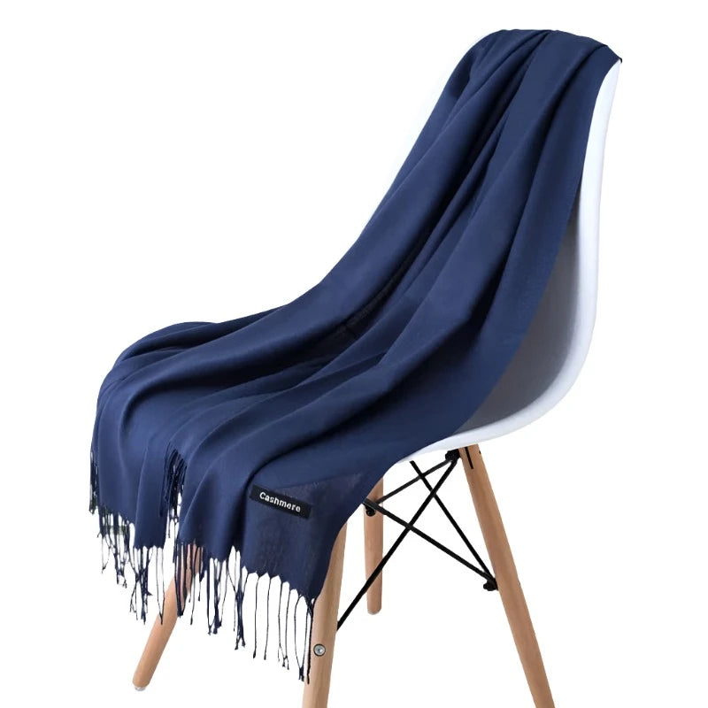Fashion Women Scarf Thin Shawls Solid Colour Cashmere Like Pashmina Hijabs Wraps Scarves & Wraps