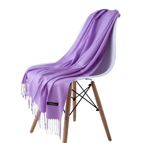 Fashion Women Scarf Thin Shawls Solid Colour Cashmere Like Pashmina Hijabs Wraps Scarves & Wraps