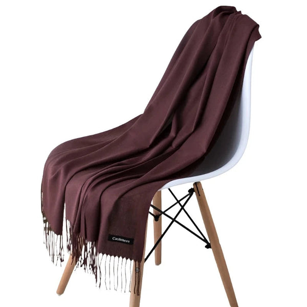 Fashion Women Scarf Thin Shawls Solid Colour Cashmere Like Pashmina Hijabs Wraps Scarves & Wraps