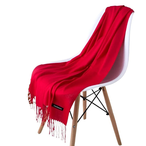 Fashion Women Scarf Thin Shawls Solid Colour Cashmere Like Pashmina Hijabs Wraps Scarves & Wraps