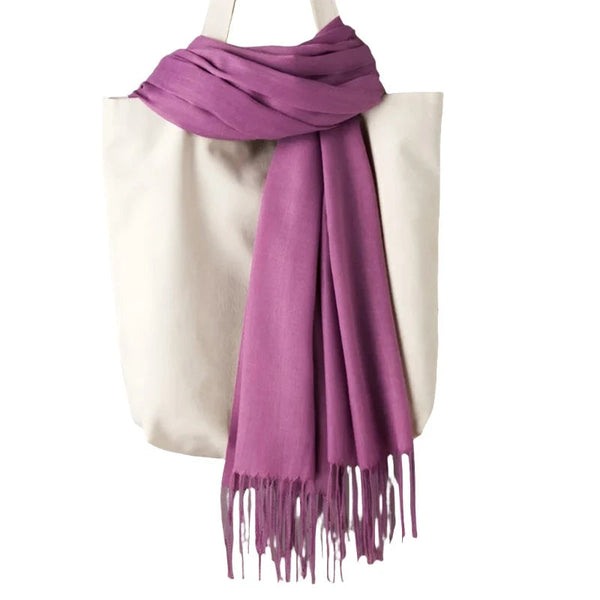 Fashion Women Scarf Thin Shawls Solid Colour Cashmere Like Pashmina Hijabs Wraps Scarves & Wraps