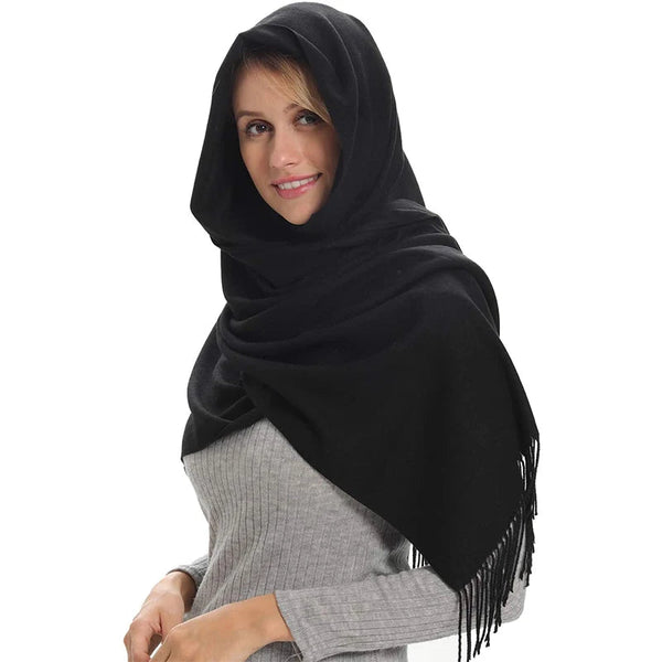 Fashion Women Scarf Thin Shawls Solid Colour Cashmere Like Pashmina Hijabs Wraps Scarves & Wraps