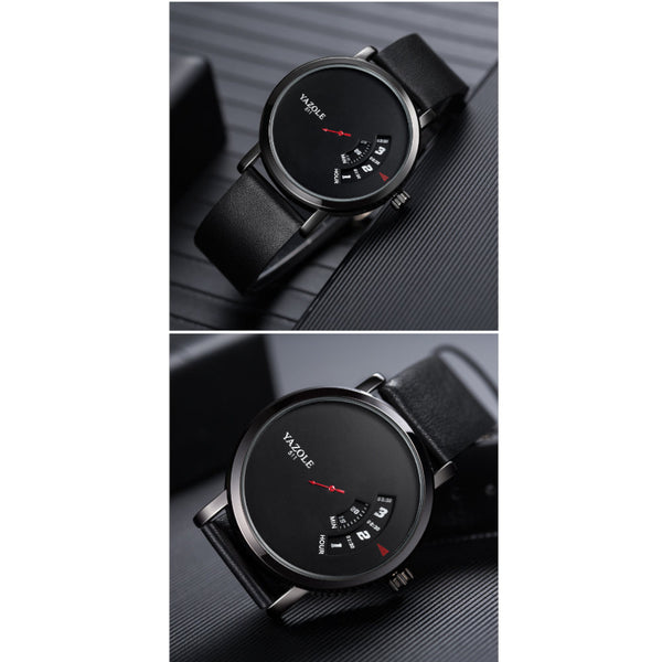 Fashion Rotary Non Mechanical Quartz Watch Men's Wristwatch Yazole Watches