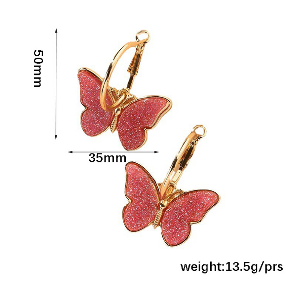 Alloy Advent Calendars With Electroplated Colourful Butterfly Studs Seasonal Decorations