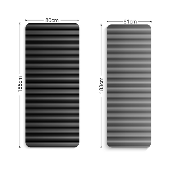 Yoga Mat 10Mm Thick Non Slip Exercise Pad Grey Black Mats & Non Slip Towels