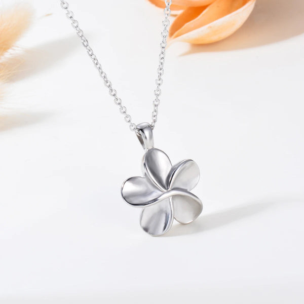 Veile Studios Flower Shape Cremation Stainless Steel Jewelry Ashes Locket Pendant Necklace Necklaces & Pendants