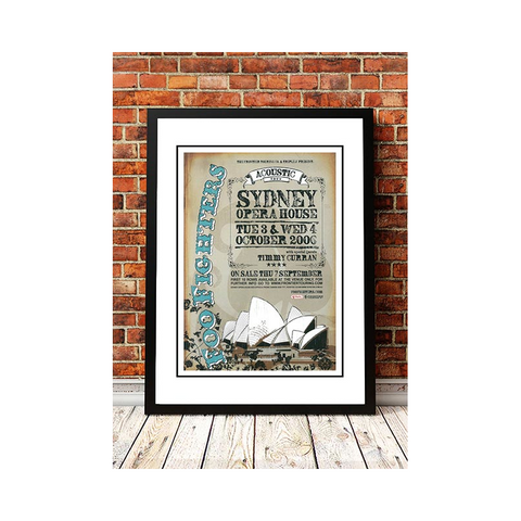 Foo Fighters Acoustic Concert Sydney Australian Tour Poster 2006 Framed A1 Posters & Prints