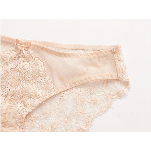 French Style  Lace Briefs Ultra Thin Breathable Plus Size Women's Thong Underwear Low Waist Butt Lifting Panties