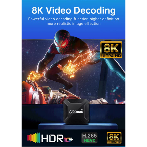 G96mini 5G Android Tv Box Rk3228 Processor 8K Hd 13.0 Wifi Smart Box(4G+64G) Internet & Media Streamers