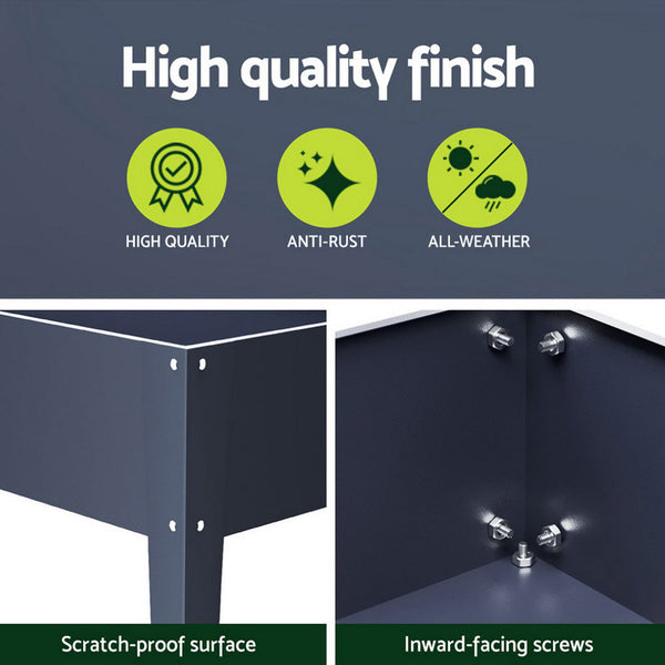 Green Fingers Raised Garden Bed X2 Elevated 100X40x80cm Planter Box Raised Container Herb Raised Garden Beds