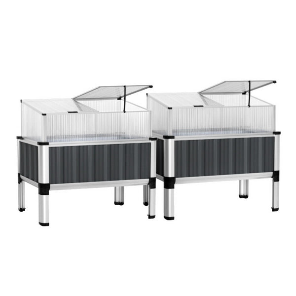 Green Fingers Raised Garden Bed X2 Elevated 100X40x80cm Planter Box Raised Container Herb Raised Garden Beds