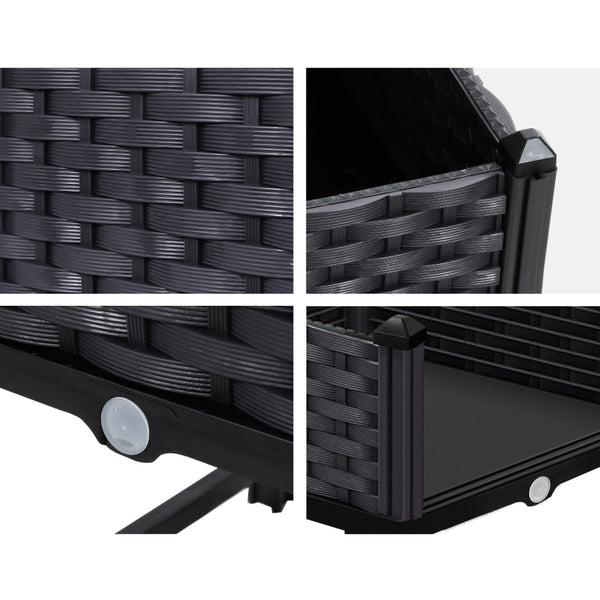 Green Fingers Garden Bed 40X40x23cm Pp Planter Box Raised Container Growing Herb Raised Garden Beds