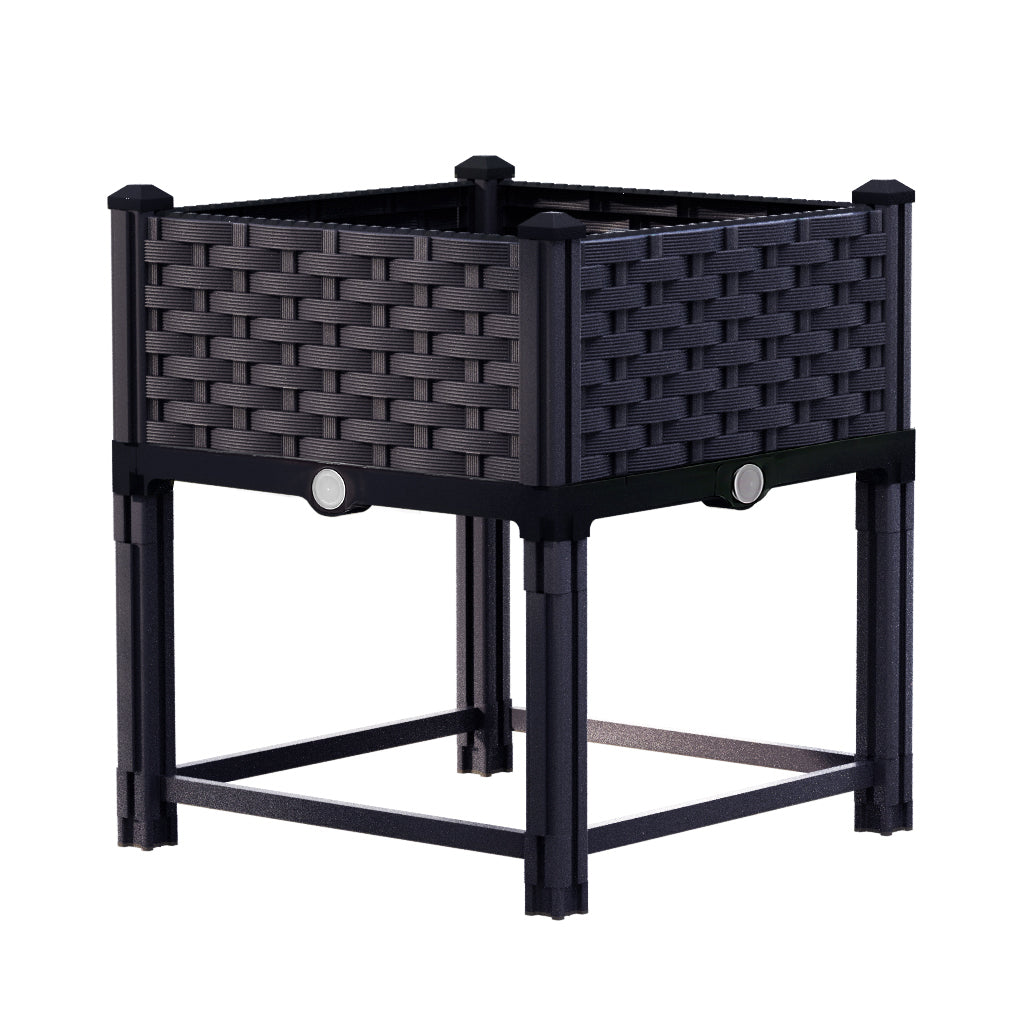 Green Fingers Garden Bed 40X40x23cm Pp Planter Box Raised Container Growing Herb Raised Garden Beds