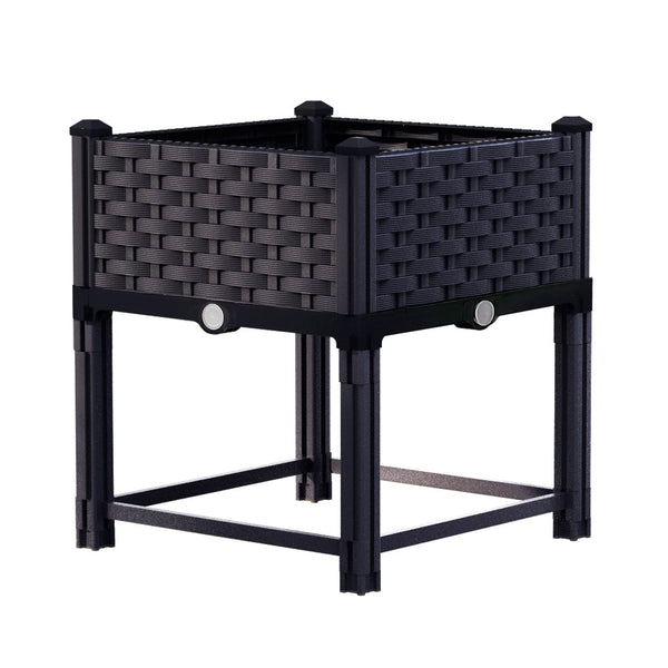 Green Fingers Garden Bed 40X40x23cm Pp Planter Box Raised Container Growing Herb Raised Garden Beds