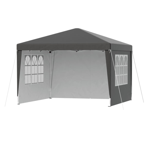 Instahut Gazebo 3X3 Pop Up Marquee Folding Tent Wedding Gazebos Camping Outdoor Shade Canopy Gray Marquees