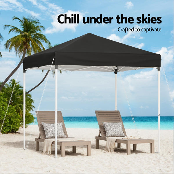 Instahut Gazebo 2X2m Outdoor Patio Garden Marquee Shade Black Marquees