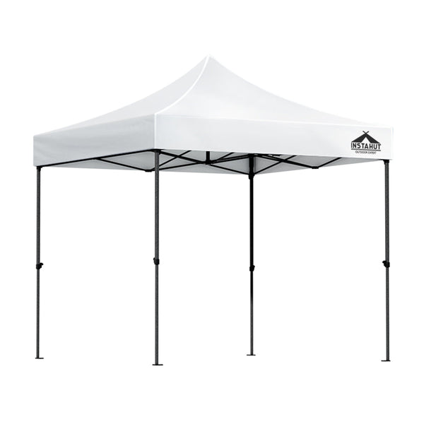 Instahut Gazebo Pop Up 3X3m W/Base Podx4 Marquee Folding Outdoor Wedding Camping Tent Shade Canopy White Marquees