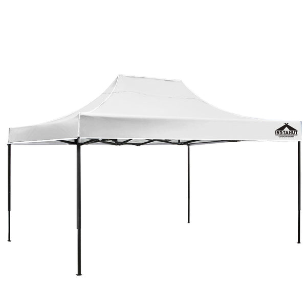 Instahut Gazebo Pop Up Marquee 3X4.5 Folding Tent 500D Oxford Fabric White Marquees