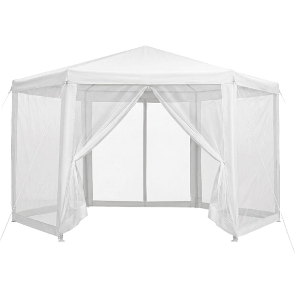 Instahut 2X2m White Gazebo Tent With Mesh Walls For Parties & Events Gazebos & Pergolas