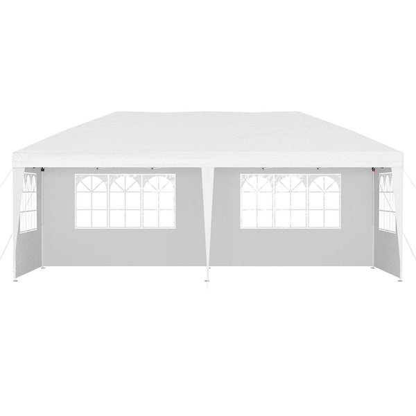 Instahut Gazebo Pop Up Marquee 3X6m Wedding Party Outdoor Camping Tent Canopy Side Wall White Marquees