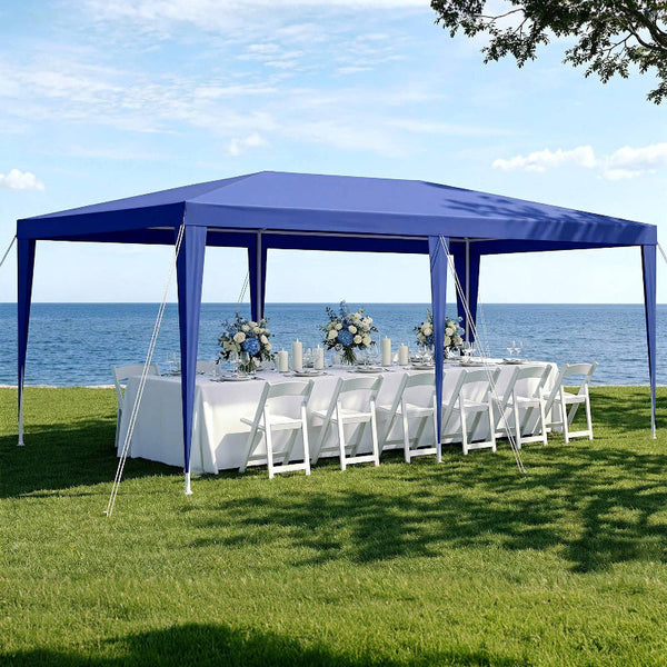 Instahut 3X6m Blue Wedding Party Gazebo Tent Outdoor Event Canopy Gazebos & Pergolas