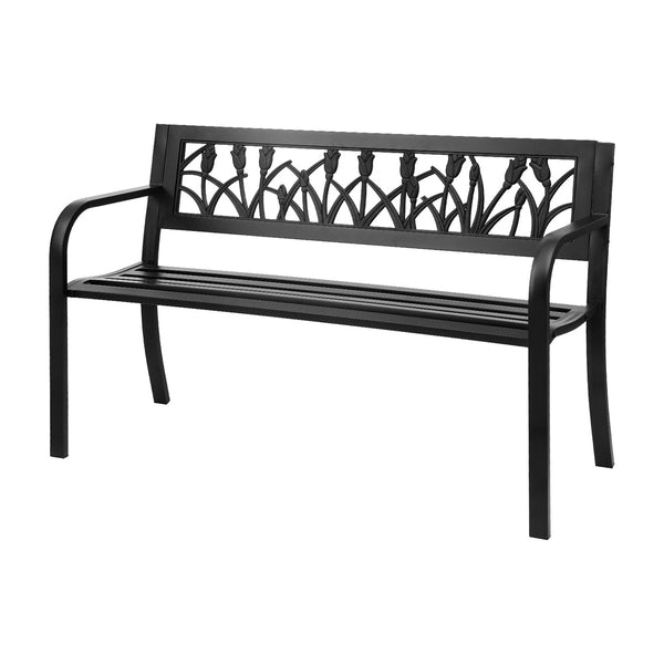 Gardeon Steel Garden Bench Two Seater Outdoor Furniture For Patio And Yard Patio Benches