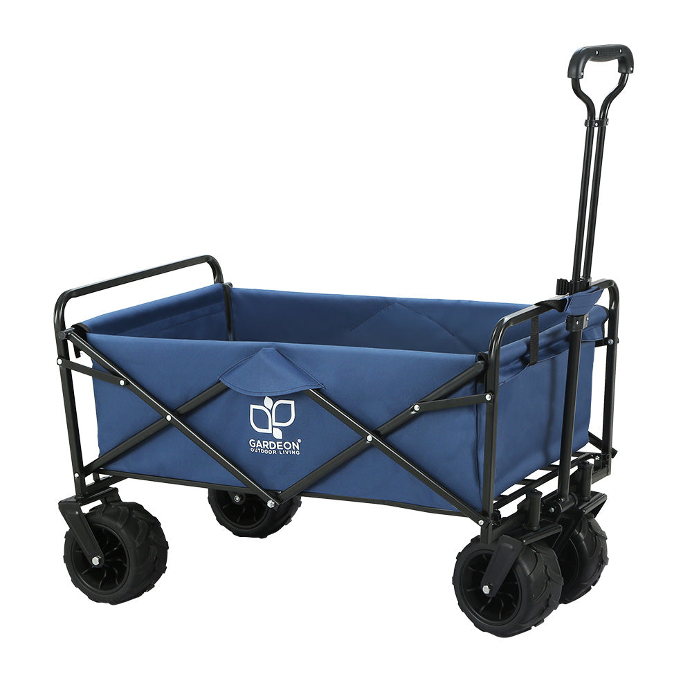 Gardeon Garden Cart Folding 120Kg Trolley Camping Wagon Barrow Outdoor Beach Wheelbarrows Carts Wagons