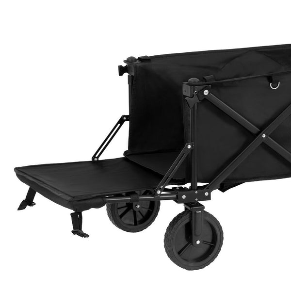 Gardeon Garden Cart With Opening Rear Black Wheelbarrows Carts Wagons