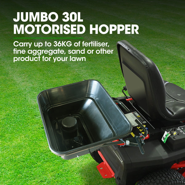 Plantcraft Spreader 12V 36Kg 30L Lawn Seed Fertiliser For Atv Ride On Mower With Rain Cover Lawn Mower Accessories